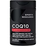 Sports Research CoQ10 (100mg) Enhanced w/Coconut Oil & Bioperine (Black Pepper) for Better Absorption | Vegan Certified, Non-GMO Verified (120 Veggie Softgels)
