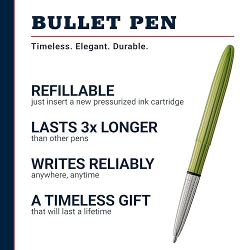 Image of Fisher Space Pen Aurora Borealis Lime Green Bullet Pen, Pressurized Ballpoint Pen, Compact Size, Writes Upside Down, Extreme Temperatures, Black Ink, Medium Point, Gift Box, Made in the USA