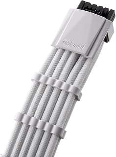 CableMod C-Series Pro ModMesh Sleeved 12VHPWR PCI-e Cable for Corsair (White, 16-pin to Triple 8-pin, 600mm)