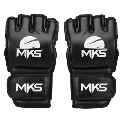 Luva Mma Sparring Treino Competição Profissional Preto - Mks Combat (G/GG)