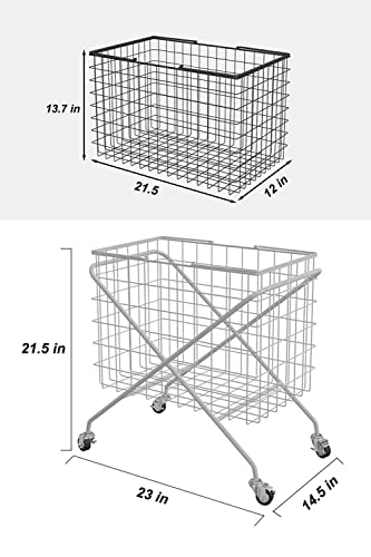 Manipulación de ropa sucia eficiente con carrito de metal pequeño 2