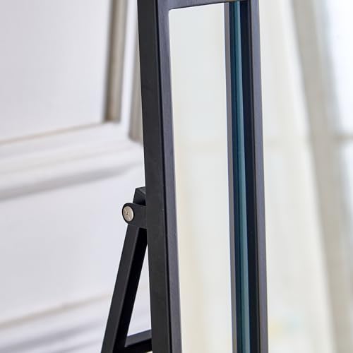 Image of Home Centre | Clair Metal Standing Mirror | Full Length Dresser Mirror | Black | 1 Year Warranty