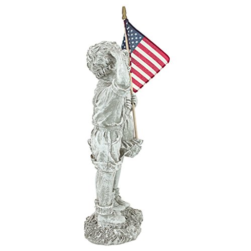 Design Toscano Qm7512030 Patriotic Flag Children Statue,Antique Stone #TOP4