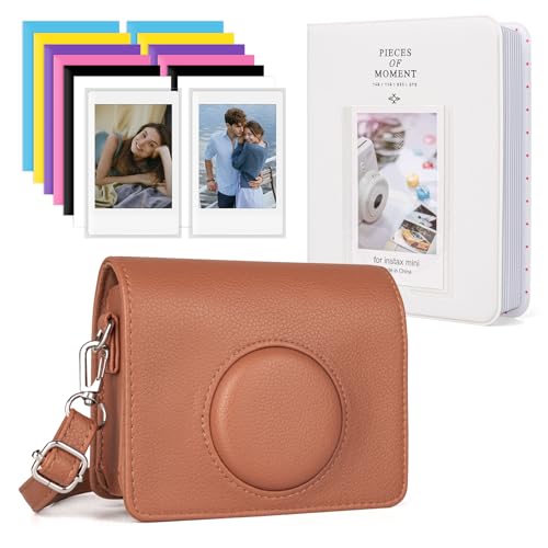 Funda y álbum para cámara mini EVO marrón y blanco miniatura 1