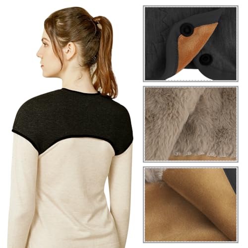 XGOPTS Elderly Men Women Wearable Fleece Lining Shoulder Warmer Strap Wrap Shawl Winter Soft Warm Sleeping Shoulder Cover4