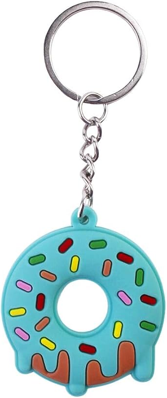 tenghong2021 Fun Cute Donut Keychain for Woman Birthday Gift Theme Decorations Party Favors Purse Car Accessories