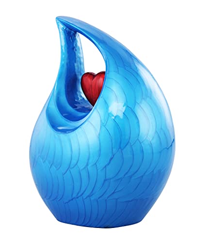 Image of Cremation Urns, Urn for Ashes, Adult Female and Male urn, Urn for Human Ashes, Decorative Burial Urn for Adult Men and Women-Heart of Love(Non-Customize, Adult)