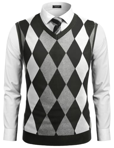 Chaleco de punto para hombre confeccionado en suave algodon premium con cuello en V