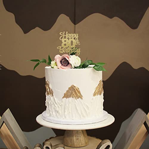 Happy 80Th Birthday Cake Topper - 80Th Anniversary Cake Topper,Happy 80Th Birthday Cake Topper,80 Cake Topper Gold,80Th Birthday Cake Topper,80Th Anniversary Cake Topper Gold Party Decorations #TOP3