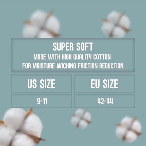 Socks with Smooth Toe Seam & Strong Elastic Cuff for Men and Women-Moisture Wicking-Work & Everyday Use3