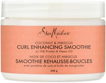 Shea Moisture Curl Enhancing Smoothie deep conditioning Coconut & Hibiscus hair treatment with Silk Protein & Neem Oil 340 g