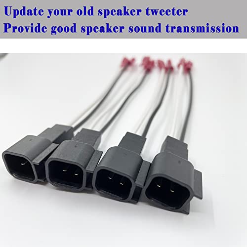 4 Pack 72-5600 Speaker Harness Replacement for Ford Speaker Wire Harness Adapter Replacement for Ford F150 F250 Escape Mustang Lincoln Mazda Speaker Wiring Harness Adapter - Thumbnail 4