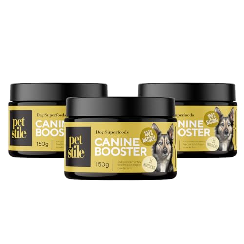 Petstile Canine Booster – Complément pour Chiens Adultes avec Moule Verte, Curcuma et probiotiques – Améliore mobilité, Digestion, Peau, Pelage, renforce l’immunité et Plus Encore