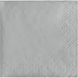 Creative Converting 253281 Paper Beverage Napkins, Shimmering Silver