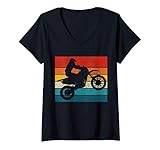 Photo Gallery donna motocross vintage mx enduro motocicletta moto biker regalo maglietta con collo a v Photo Gallery donna motocross vintage mx enduro motocicletta moto biker regalo maglietta con collo a v