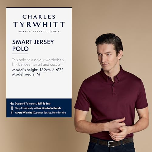 Charles Tyrwhitt Polo Shirts para Hombre – Polo Inteligente de Manga Corta – Jersey de Algodón con Cuello – Estilizado y Transpirable miniatura 2