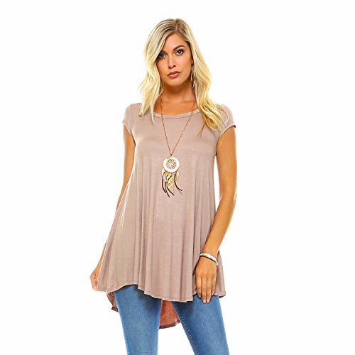 Isaac Liev Women's Tunic Top – 3 Pack Casual Short Sleeve Scoop Neck Soft Flowy Swing Summer Blouse T Shirts Made In Usa Pack1 Xl #TOP4