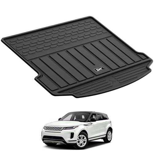 3W Cargo Liner Fit for Range Rover Evoque 2020-2024 2025 2026,TPE All Weather Custom Fit Trunk Mat for Range Rover Full Set Car Mats, Black RR Evoque|20-26|Cargo Liner