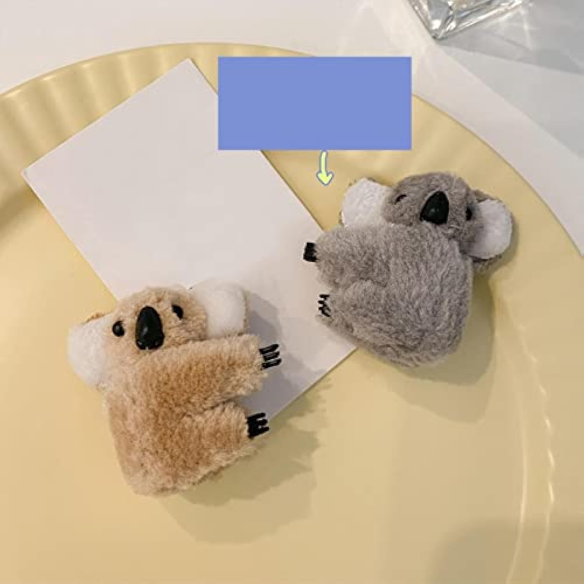 6pc Plush Koala Hair Clips for Women and Girls, Party Ready