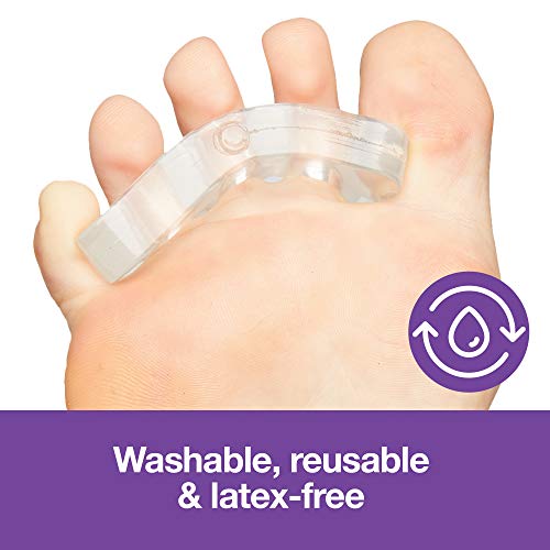 Zentoes Gel Toe Separators For Pedicure, Nail Polish, Toenail Trimming - Set Of 2 Toe Spacers (Clear) #TOP3