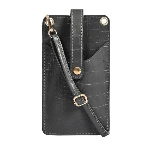 Image of Bagsy Malone Women's Small Cross-Body Phone Bag Stylish Vegan Leather Mobile Cell Phone Holder Pocket Purse Wallet Sling Bag Mini Shoulder Bags