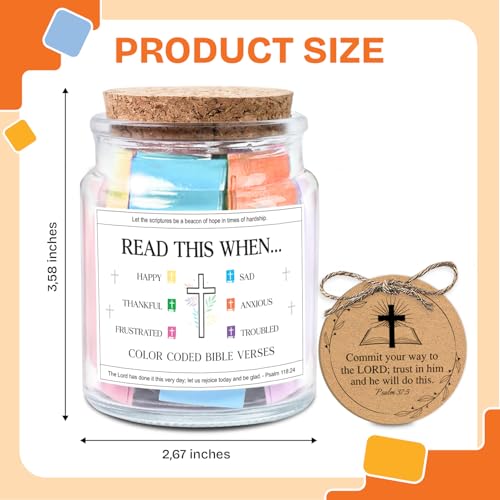 Image of NewEleven Christian Gift For Her, Friends - Confirmation Gifts for Boys, Girls - Inspirational, Birthday Gift From Bestie, Family, Coworker - Bible Verse Jar