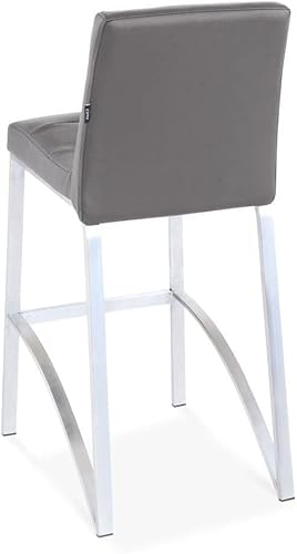 Miniatura 27 de ZURI Taburete de bar Lynx con base de metal, color negro Negro -,Marrón,Crema,Gris,Verde lima,Rojo -,Blanco,Pizarra,Verde