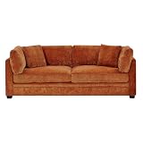 Secsofier Modern Flared Arm Sofa, Caramel Brown, 83.5 Inch, Compact Contemporary Couch for Living Room, Apartment, and Small Spaces