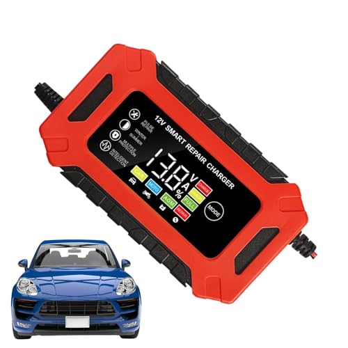 Cargadores de batería, cargador de batería de litio – Soporte inteligente 6A 12V – Minder con compensación de temperatura para motocicletas, coche, cortacésped, barco