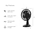 Genesis 6-Inch Clip Convertible Table-Top & Clip Fan Two Quiet Speeds - Ideal For The Home, Office, Dorm, More Black (A1CLIPFANBLACK