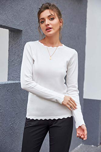 Image of GRACE KARIN Women's High Stretchy Long Sleeve Pullover Sweater Blouse Top