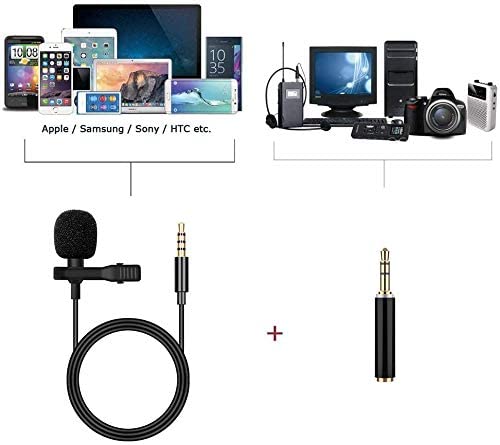 Lavalier Mikrofon für Smartphone, Mini Omnidirectional Kondensator-Mikrofon für iPhone & Android mikrofon Smartphone… - Image 5