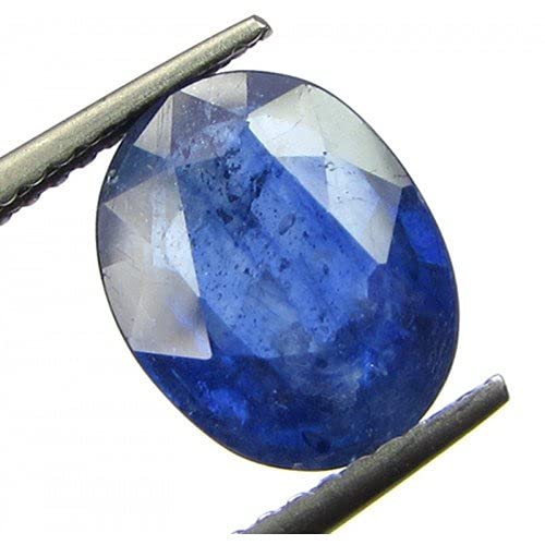 Sidharth Gems 7.25 Ratti 6.65 Carat Blue Sapphire (NEELAM/NILAM Stone) Unheated Untreated Certified Natural Ceylon Quality Gemstone AAA++ Quality