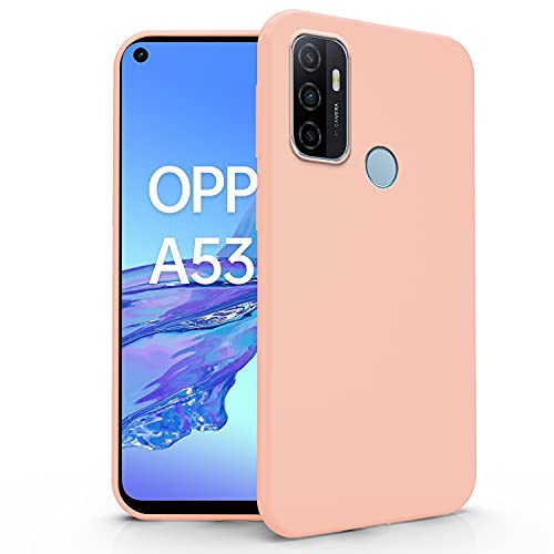N NEWTOP Cover Compatibile con Oppo A53 - A53S Custodia TPU SOFT Gel Silicone Ultra Slim Sottile Flessibile Case Posteriore Protettiva (Rosa)
