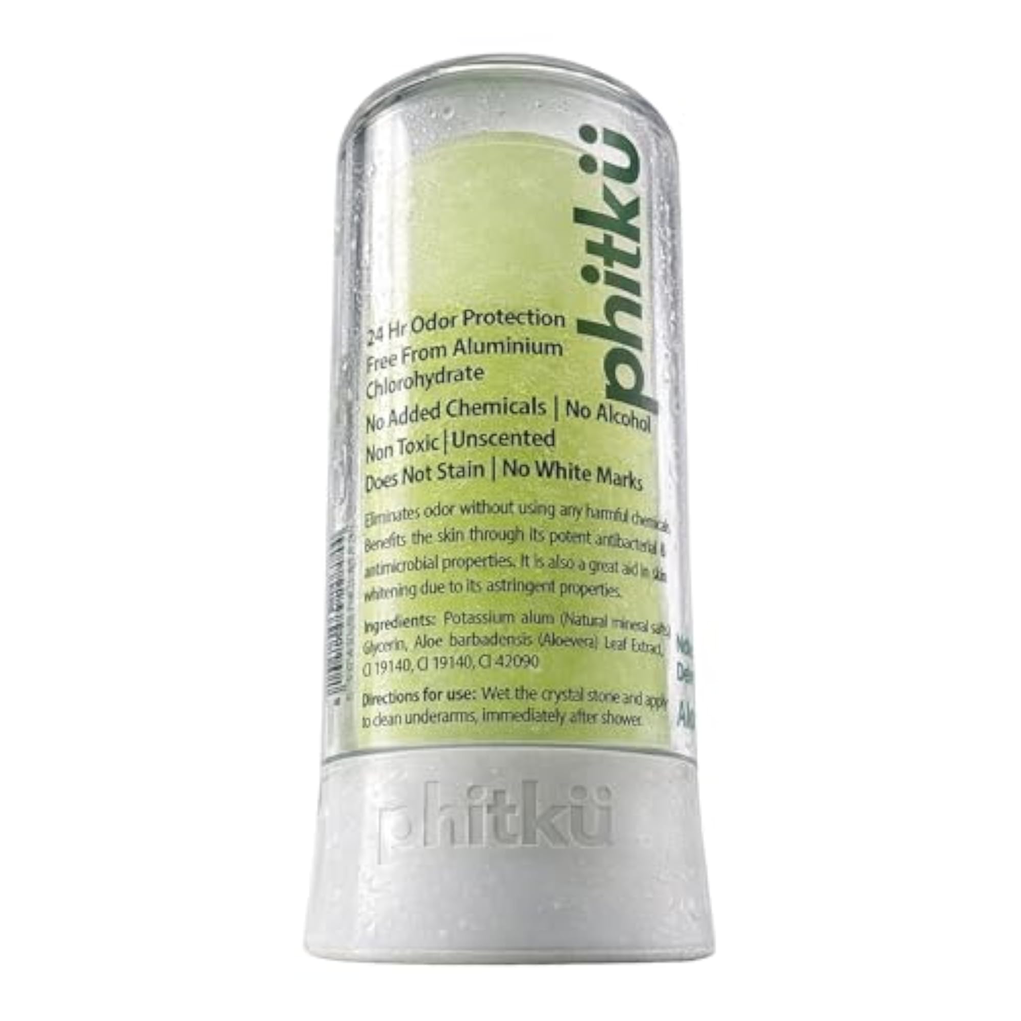 Crystal Roll On with Aloe Vera, Natural Alum, Fragrance-Free