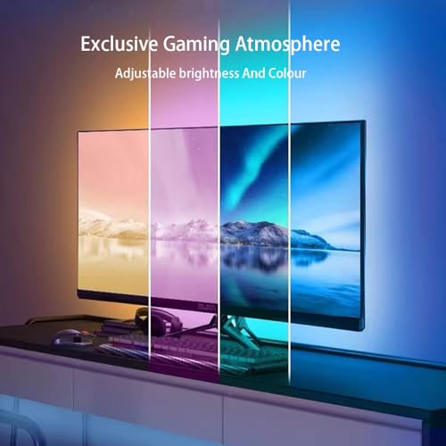 Image of ZSLAIFU 5V RGB USB LED Light Strip, 3.28FT COB LED Strip Lights, RGB 5V LED Lights, Small LED Strip Light, TV Lights for TV Under Cabinet Kitchen Living Room Shelving or Displays (RGB, 3.28ft)