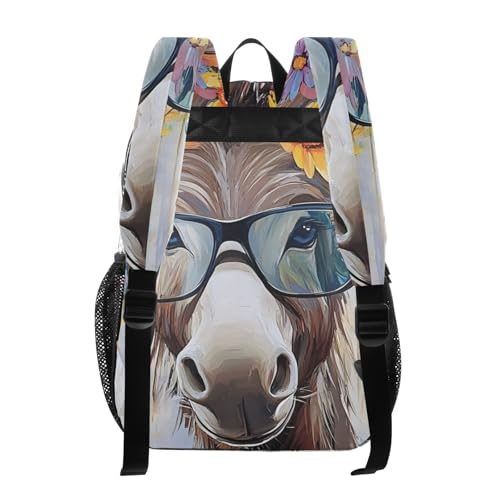 Donkey Garland Funny Clear Backpack, PVC Transparent Bag with Large Capacity for Boys, Girls, Men, Women, See Through Bookbag for School Work College Travel3