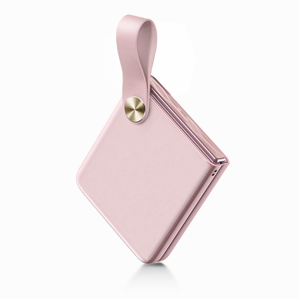 Étui Xiaomi Mix Flip 2 antichoc mince en cuir avec support rose