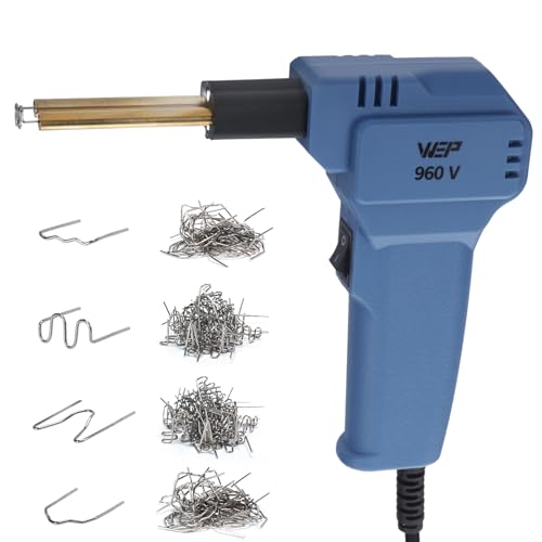 Image of WEP 960-V Blue Plastic Welder Kit 110V with LED Lights with 200 Hot Staples and Pliers for Car Bumper Plastic Welding, Plastic Gas Tank Repair, a Great Automotive Tools for Mechanics