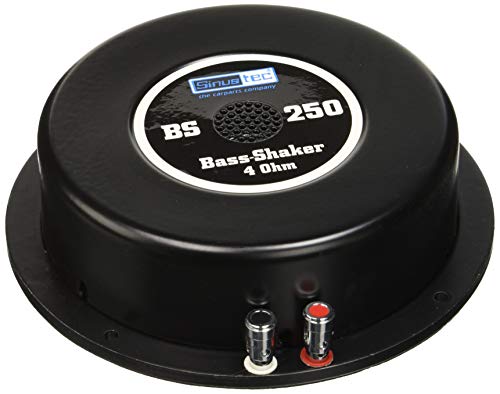 Sinustec 14019BS-250 -Transductor de Vibraciones (bodyshaker), 4ohmios, Color Negro