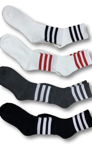 8 Pairs Women Cute Socks Crew Socks Street Hip Hop Skateboard Striped Mid TubeSolid Color Breathable Cotton Socks3