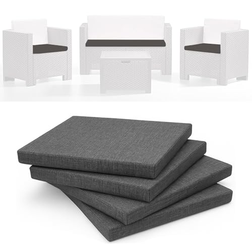 HAND 4 Cuscini da Esterno 53x50 cm, Alto 5 cm