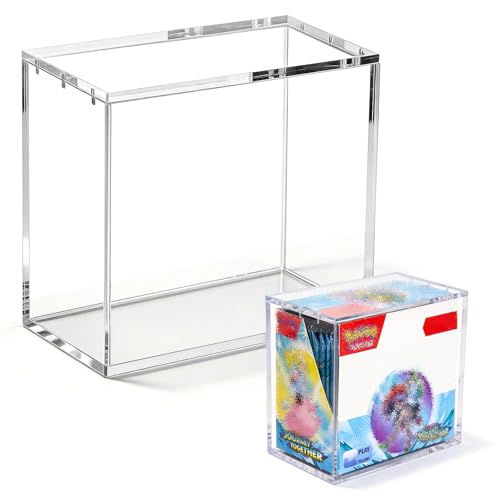 Acryl Case Magnetisch Schutzbox für Booster Box Transparente Stapelbare Kunststoffboxen mit magnetischem Verschluss - Staubdichte Aufbewahrung Vitrine Schaukasten