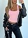 ForeFair Women's Sleeveless Square Neck Tank Top Double Layer Basic Crop Tops Summer Fitness Workout Casual Tops(XS,Pink)