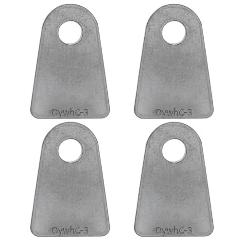 Weld on Tabs Steel shock mount Weld Tab Universal Weld on Tabs Flat Bottom Mount with a 1/2 Hole.2-1/2 Height 1-3/4 Wide 1/4 Thick Pack Of 4 Tabs Steel Mounting Bracket OywhC-3