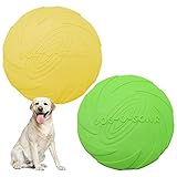 【Hochwertige Materialien】Die Hunde-Frisbee ist aus natürlichem Kautschuk gefertigt, damit ungiftig, weich und langlebig. Durch die Beulen in der Oberfläche kann Ihr Hund die Frisbee leicht halten. Zusätzlich können Sie sie als Wassernapf benutzen, wenn Sie und Ihre Hund mal unterwegs sind.
