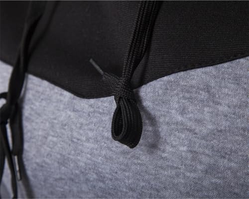 GPCHAN Men's Novelty Hoodies Sweatshirt Long Sleeve Color Block Hoodie Pullover Sweaters with Kangaroo Pocket3