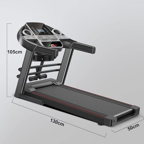 Image of Foldable Motorised Treadmill,with Sit Ups Rack & Massage Head Electric Treadmill for Home,Folding Walking Running Machine with LCD Sn