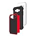 Galaxy J1 Case, Samsung J100 Case, ZeopoCase Hybrid Armor Hrad and Soft Dual Layer Defender Protective Case Cover for Samsung Galaxy J1 (2015) / J100 (Red)