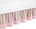Pink and Brown Modern Polka Dots Queen Kids Childrens Bed Skirt by Sweet Jojo Designs